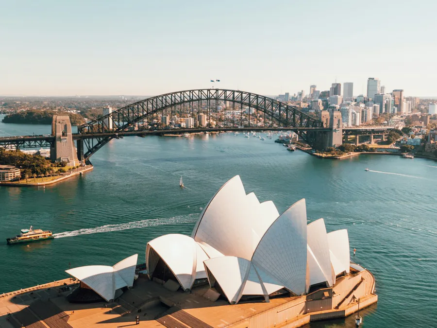Sydney Harbour with the Opera House and Harbour Bridge